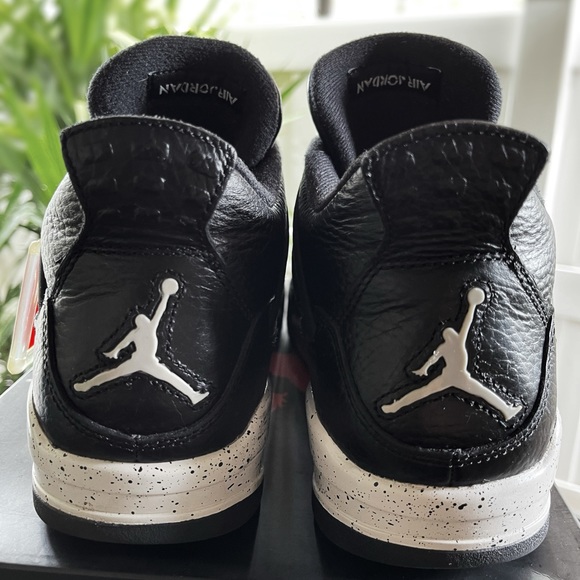 AIR JORDAN 4 Retro LS Oreo Black Grey Sz 10 - Picture 9 of 14
